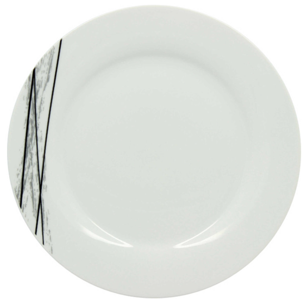 Assiette plate CARBONE - Porcelaine - 27cm