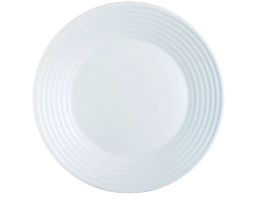 Assiette plate blanche STAIRO - Verre - 27cm