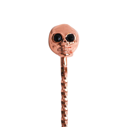 Cuillère cocktail SKULL - Cuivre - 33cm