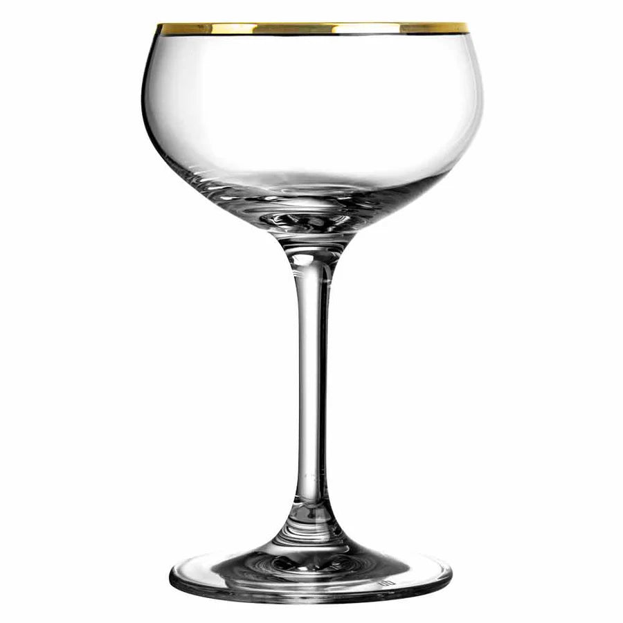 Verre coupe RETRO - Gold Rim - 21cl