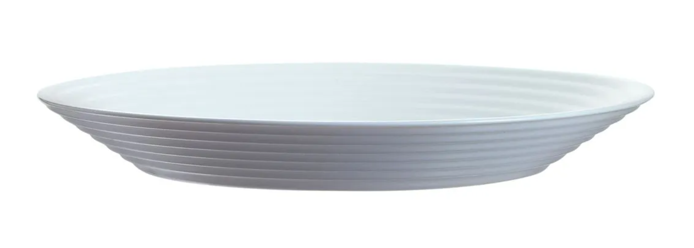 Assiette creuse blanche STAIRO - Verre - 23,6cm