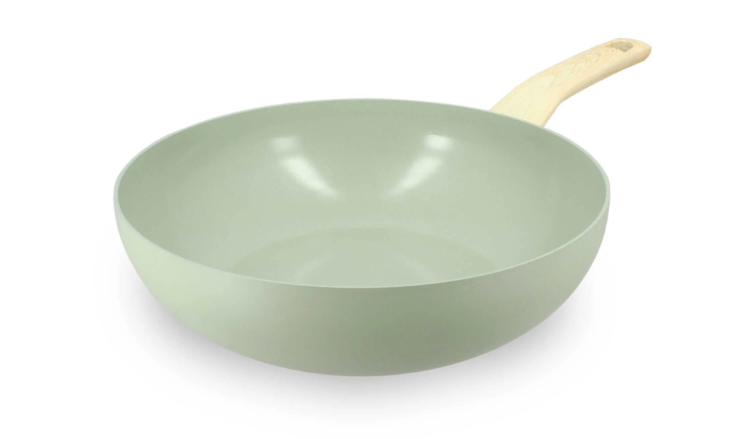 Poêle wok COLORAMA en aluminium - Vert - 28cm