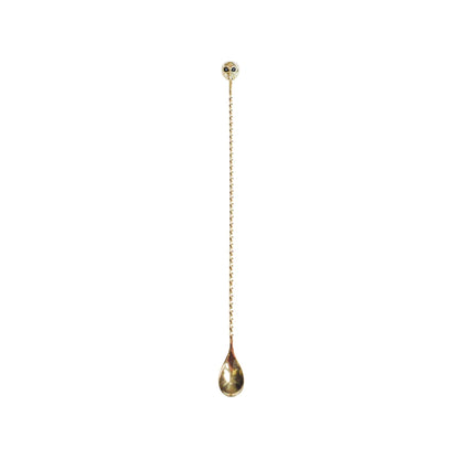 Cuillère cocktail SKULL - Gold - 33cm