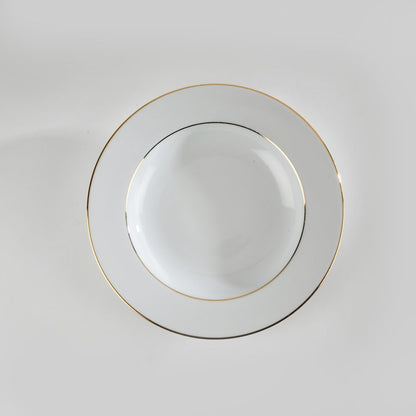 Assiette creuse FILET OR - Porcelaine - 22.5cm