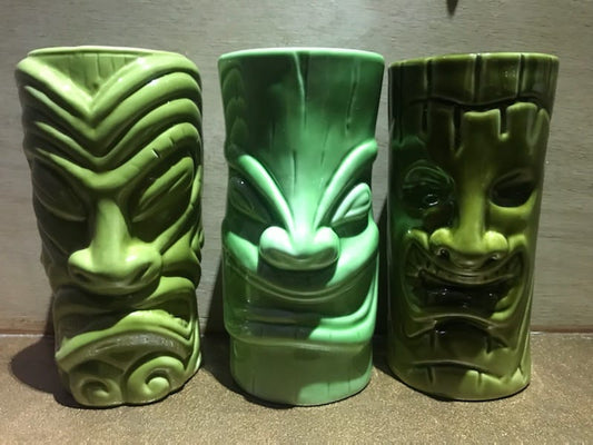 Lot de 3 verres TIKI - Céramique