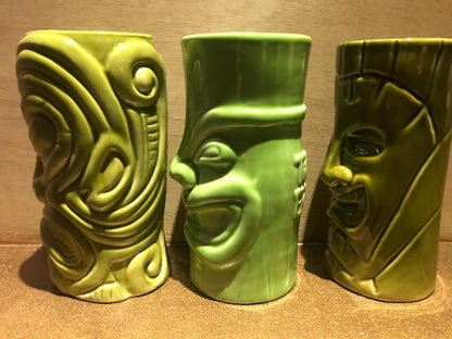 Lot de 3 verres TIKI - Céramique