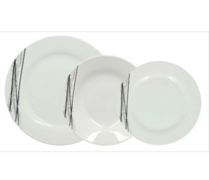 Assiette plate CARBONE - Porcelaine - 19cm