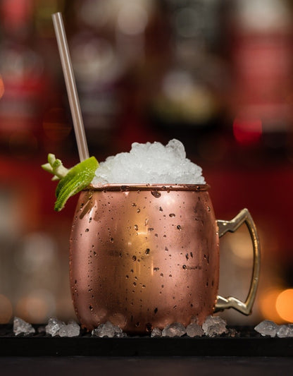 Lot de 12 chopes à Moscow Mule - Plaqué cuivre - 50cl