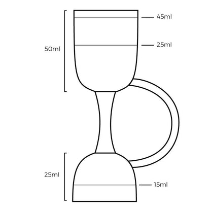 Jigger COLEY® - 25ml et 50ml - Cuivre