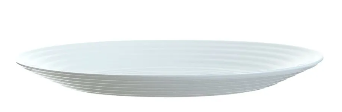 Assiette plate blanche STAIRO - Verre - 19cm