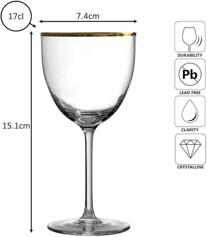 Verre Nick & Nora Gold Rim - 17cl