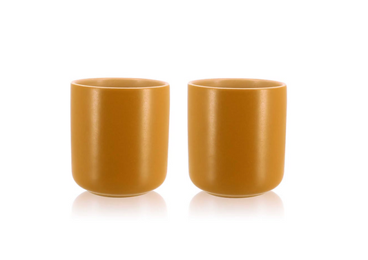 Lot de 2 mugs OUTO - Jaune - 27cl