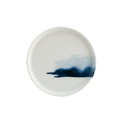 Assiette plate Hygge Blue Wave - Porcelaine -22 cm