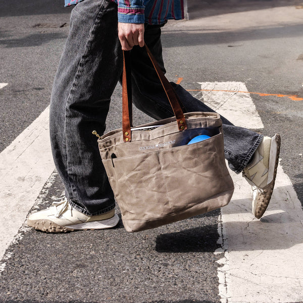 Sac TOTE BAG - canvas gris - Cocktail Kingdom