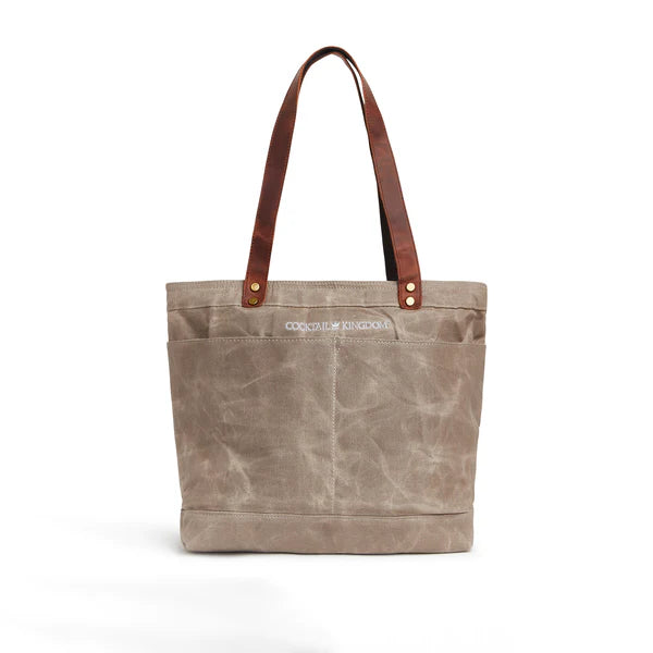 Sac TOTE BAG - canvas gris - Cocktail Kingdom